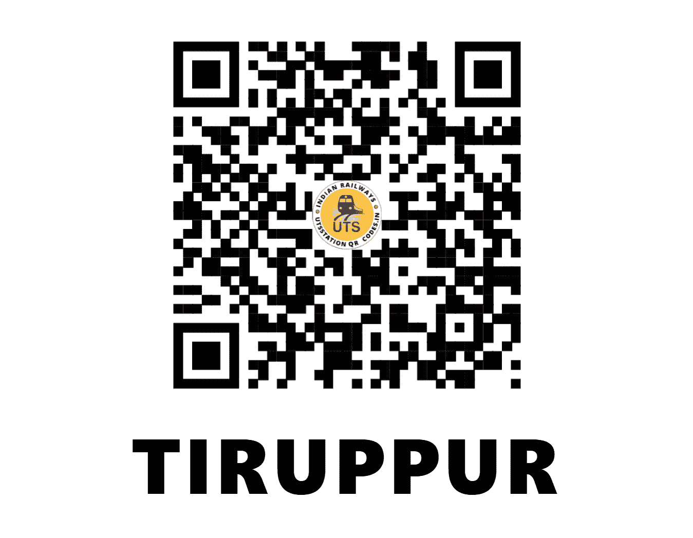 UTS QR Code for TIRUPPUR - TUP (SR - TAMIL NADU)